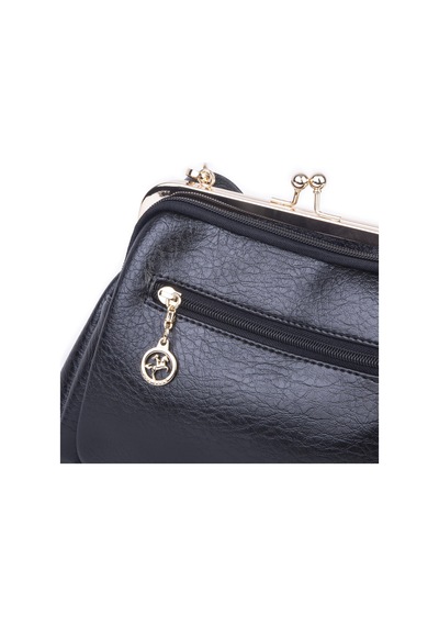 Nas Bag Burslu Klipsli Vintage Omuz Ve Çapraz Çanta 23x20 Cm Ebatlarındadır Siyah Victoria