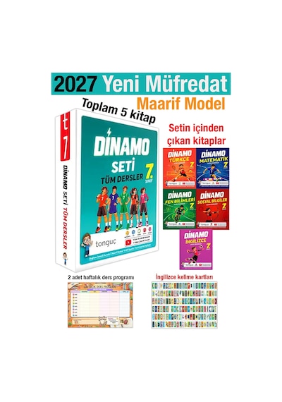 7. Sınıf 2027 Dinamo Tüm Dersler Soru Bankası Seti 5 Kitap Maarif Model Bağlam Temelli