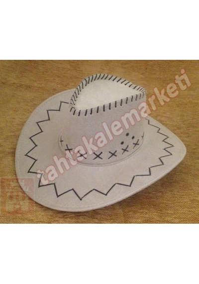 Yetişkin Kovboy Şapkası Süet 1.Kalite