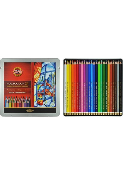 Koh-I-Noor Polycolor Kuru Boya Kalemi 24Lü Set