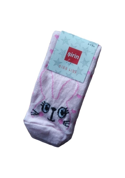Şirin Çorap 12 Çift Şirin Kız Çocuk Çorabı Desenli Kız Çocuk Çorap 1503 Karışık Renk