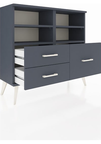 Arges Şifonyer 4 Raflı 3 Çekmeceli 88x30x80 Antrasit-antrasit Antrasit Arges Şifonyer 4 Raflı 3 Çekmeceli 88x30x80 Antrasit-antrasit Antrasit