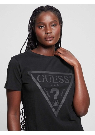 Guess Adele Cn Kadın Siyah T-shirt Siyah