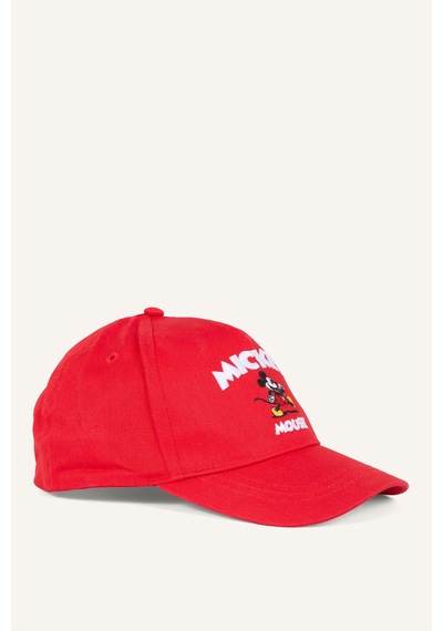 Defacto Disney Mickey Mouse Nakışlı Pamuklu Cap Şapka Kız Çocuk H6078a826wnrd1 Kırmızı-rd1