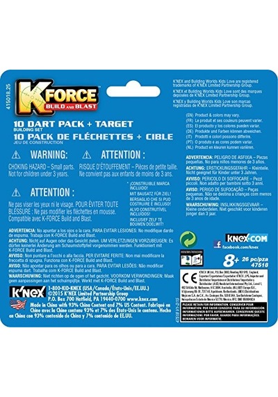 K Nex K-force Dart & 10 Mermi Seti Knex 47518