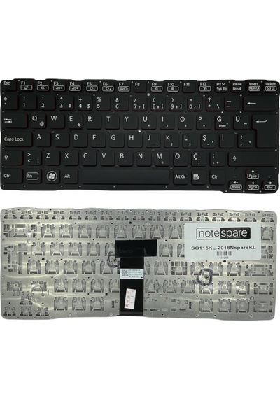 Sony Uyumlu Vaio Sve14ac11l, Sve14ac12l, Sve14ae12l Klavye Tr Siyah