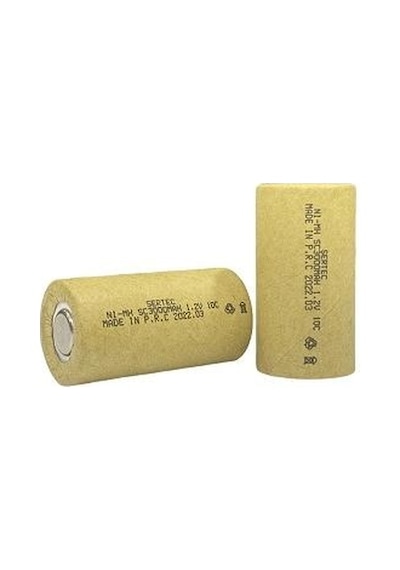 Tedar Sertec 1.2v Ni-mh Sc 3000 Mah. Kağıtlı Şarjlı Pil 10c Başsız/flat Head Najmaddin