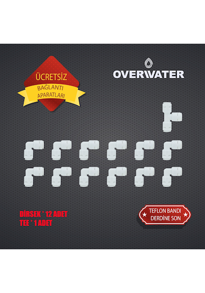 OverWater Kapalı Kasa Su Arıtma Cihazı 7 Li Inline Filtresi Seti 11 Aşamalı Özel Sarım Membran Filtre