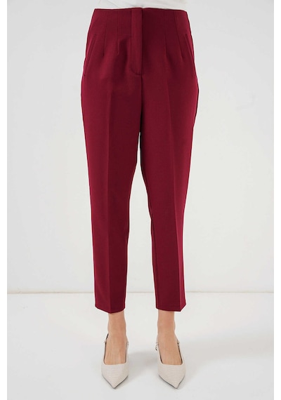 Bigdart Gabria Yüksek Bel Kumaş Pantolon Bordo
