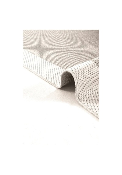 Hoom Rugs Lora 3206 Bej Çerçeveli Pamuk Taban Hav Toz Vermez Sisal Halı