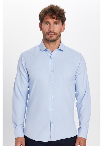 Tudors Modern Slim Fit Uzun Kollu Pamuklu Kolay Ütü Armürlü Mavi Erkek Gömlek-32639 Mavi Tudors Modern Slim Fit Uzun Kollu Pamuklu Kolay Ütü Armürlü Mavi Erkek Gömlek-32639 Mavi