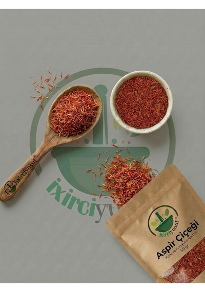 İxirciyusuf Aspir Çiçeği Yerli Safran Boyacı Safranı Safflower Carthamus Tinctorius Doğal Kurutulmuş 50 G
