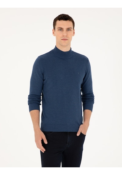 Pierre Cardin Erkek İndigo Melanj Kazak /triko 50296548-vr155 İndigo Melanj