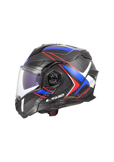 Ls2 Advant X Karbon Future II Karbon Modüler Kask Mavi - Kırmızı - Siyah