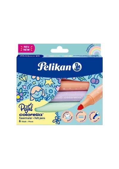 6'lı Pastel Jumbo Keçeli Kalem Seti