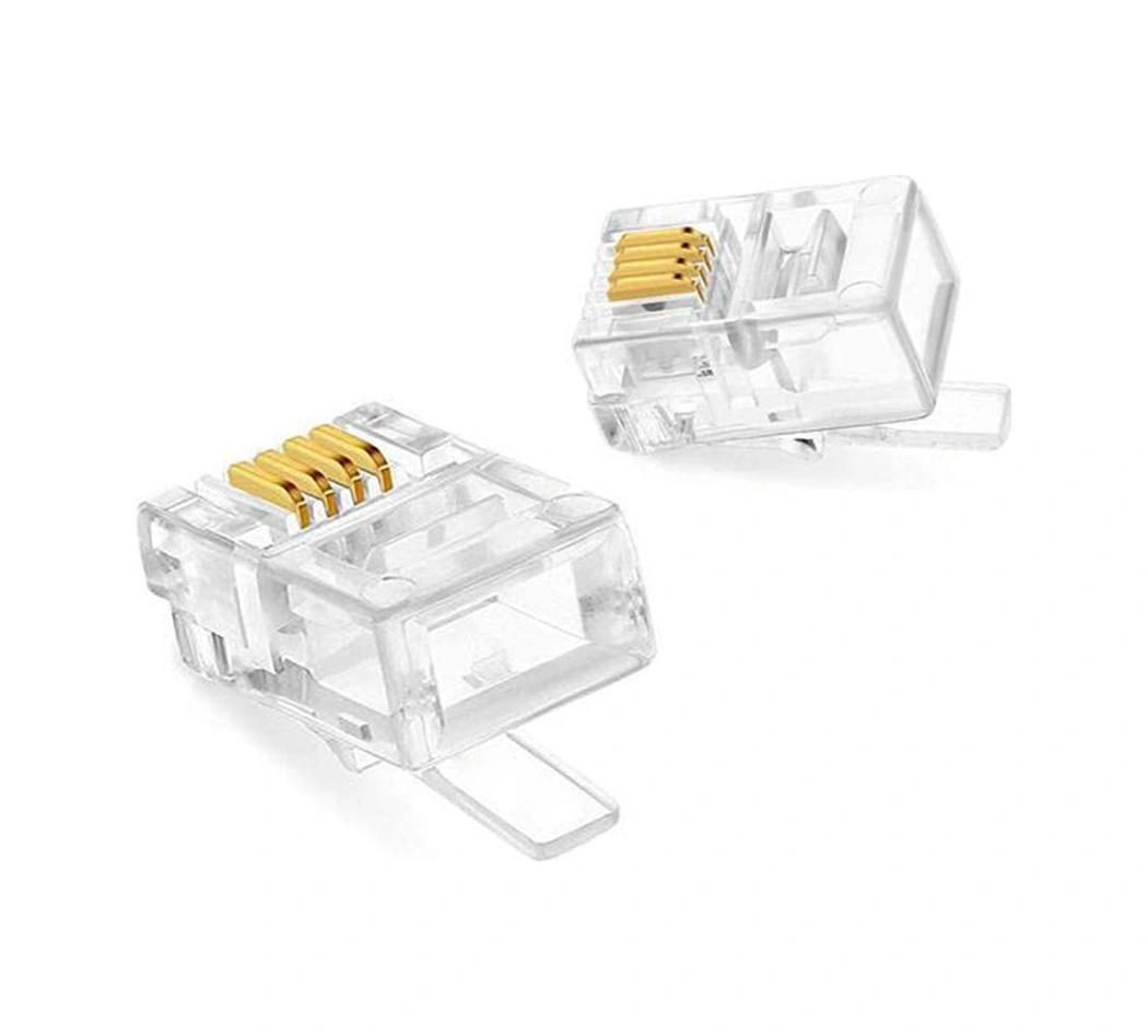 6p4c Rj11 4 Pinli Konnektör 4pinli Telefon Kablo Ucu 100'lü Paket