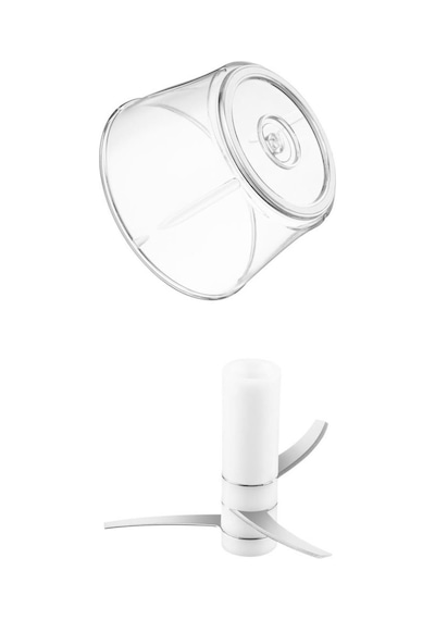 Flosoft Paslanmaz Çelik Bıçak Manuel Doğrayıcı Rondo, 3 Bıçaklı Üstten Basmalı El Robotu 700 Ml Yeşil