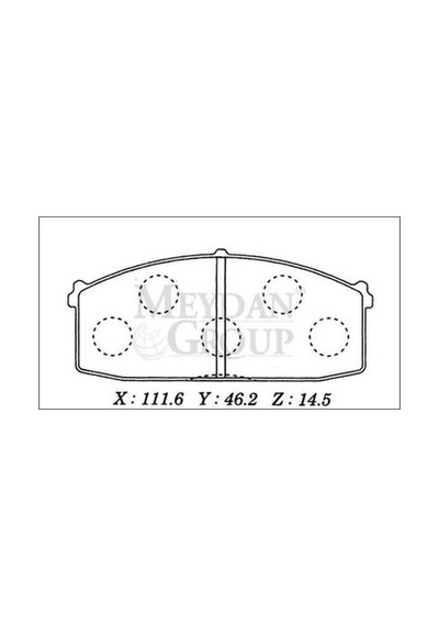 Nıssan Sunny B11 Cd17 84/88 Ön Fren Balatası Dizel Disk 111,6x46,2x14,5 Daıwa - Fren Ve Ekipmanları
