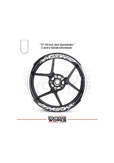 Cfmoto Nk Jant Sticker Motosiklet Jant Sticker Set Ay Modeli Beyaz