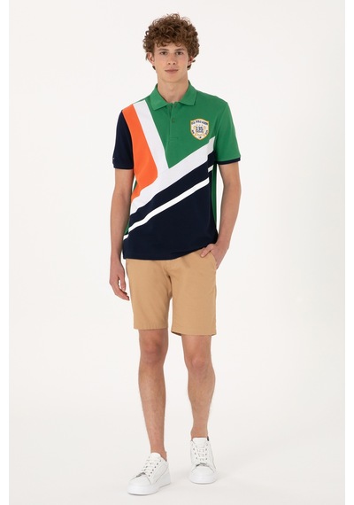 U.S. Polo Assn. Erkek Regular Fit Polo Yaka Yeşil Tişört 50300164-VR054