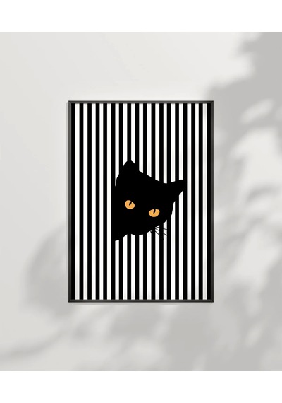 Çerçevesiz Poster Siyah Kedinin Gizemi