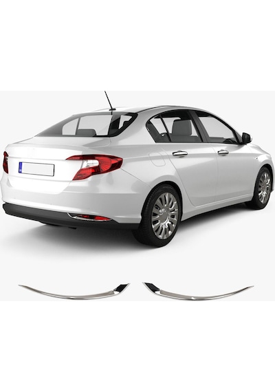 Fiat Egea Uyumlu 2015-2019 Krom Reflektör Çerçevesi 2 Parça Paslanmaz Çelik