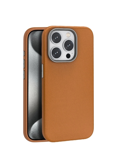 Joko - 452 - iPhone Uyumlu 14 Pro Max Kılıf Wonder Deri Magsafe Kapak - Csmo-tex - - Kahverengi