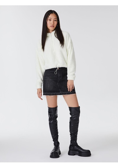 Loft Oversize Kadın Sweatshirt Beyaz
