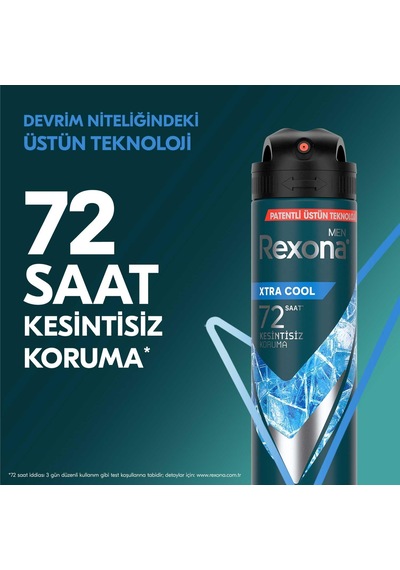 Men Erkek Sprey Deodorant Xtra Cool 72 Saat Kesintisiz Üstün Koruma 150 Ml 86331538