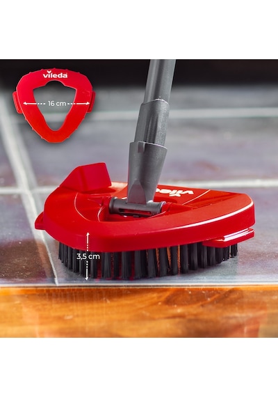 Vileda Turbo Scrub Brush Yedek Fırça Başlığı, Turbo İle Uyumlu, Zorlu Lekeler İçin