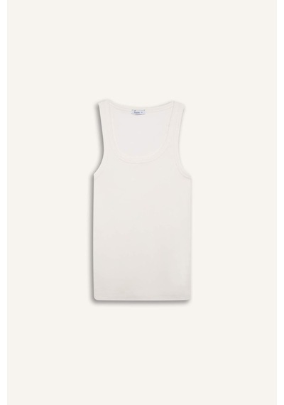 Defacto Slim Fit Basic Fitilli Kaşkorse Atlet E5539ax26smer105 Ekru-er105