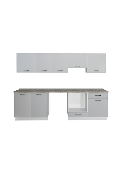 Decoraktiv Elite 280 Ankastre Fırın Modüllü Mdf Hazır Mutfak Dolabı - Tezgah Dahil - Buz Gri Açık Gri Decoraktiv Elite 280 Ankastre Fırın Modüllü Mdf Hazır Mutfak Dolabı - Tezgah Dahil - Buz Gri Açık Gri