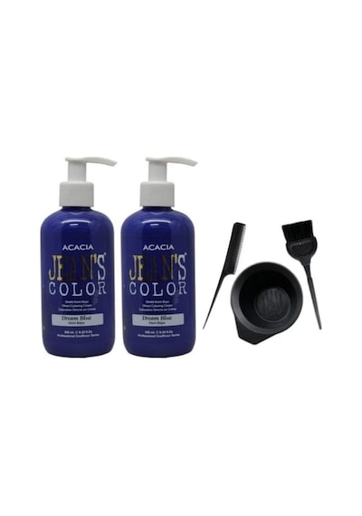 Jeans Color Saç Boyası Mavi Rüya 250ml 2 adet Ve Boya Kabı Seti