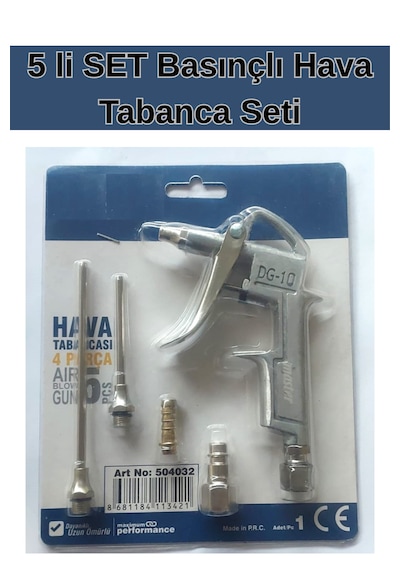 5 Li Set Basınçlı Hava Tabanca Seti 5 Uçlu
