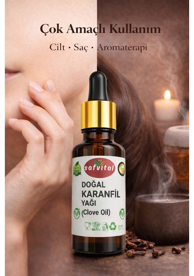 Safvital Karanfil Yağı 20 Ml Yoğun Aromatik Bakım Yağı Masaj Cilt Saç Ve Ferahlatıcı Deneyim İçin