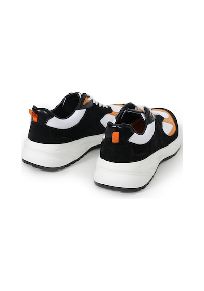 Jaumı Black Siyah Turuncu Sneaker Erkek Süet Ayakkabı 001