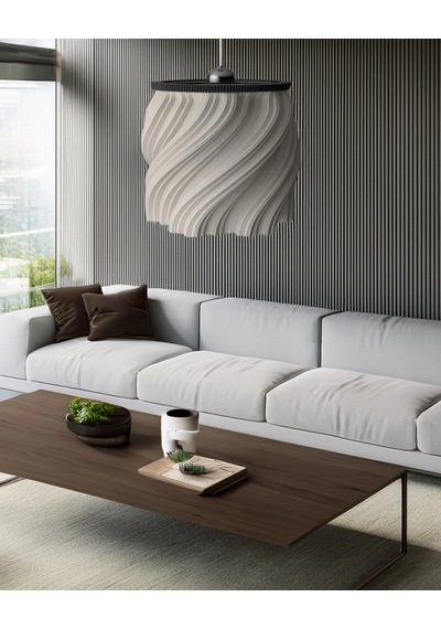 Krema Serisi 23 X 27 Cm Salon , Mutfak , Oturma Odası , Cafe Bar İçin Modern Sarkıt Tekli Avize Çok Renkli