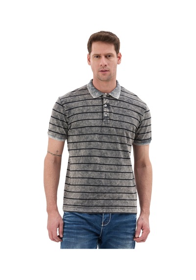 Cipo & Baxx Erkek Çizgili Polo Yaka Basic T-shirt - Ct858 Ant