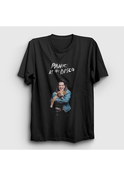 Presmono Unisex Brendon Panic At The Disco T-shirt Siyah
