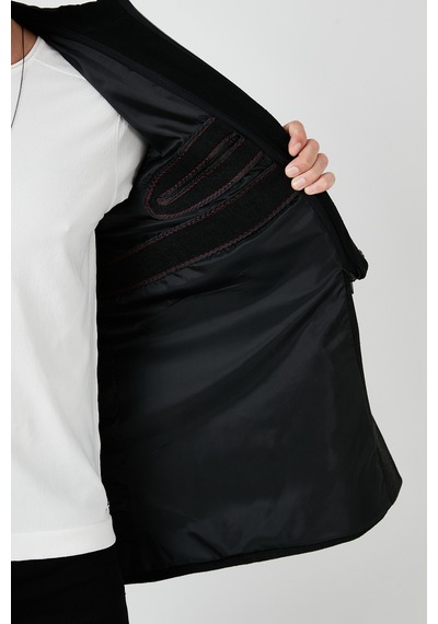 Buratti Çıkarılabilir Kapüşonlu Kırçıllı Slim Fit Kaşe Erkek Kaban 5841013 Füme