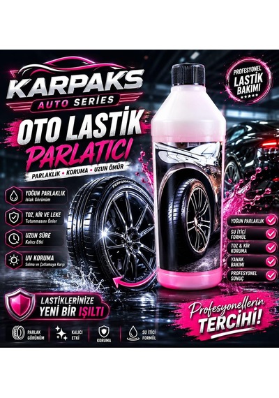 Karpaks Oto Lastik Parlatıcı 1 Lt Islak Görünümlü Lastik Parlatma Ve Koruma