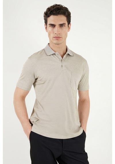 Buratti Pamuklu Regular Fit Göğüs Cepli Düğmeli Polo T Shirt Erkek Polo T Shirt 4565001 Çağla