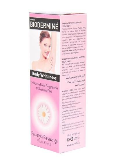 Biodermine Minera Papatya Beyazlığı Vücut Beyalatıcı Kremi 75 ML