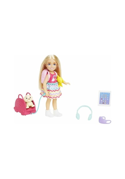 Barbie Seyahatte Chelsea Bebek ve Aksesuarları HJY17