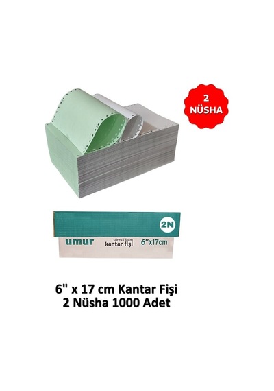 Umur Kantar Fişi 6x17 2 Nüsha 1000 Li