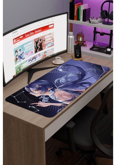 Layla Genshin Impact Anime Oyuncu V2 - 90x40 Xxl Gaming Mouse Pad Fare Altlığı