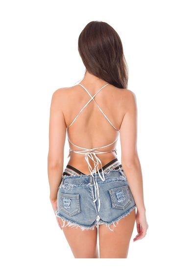 Merry See Bel Lastik Detaylı Denim Kot Şort