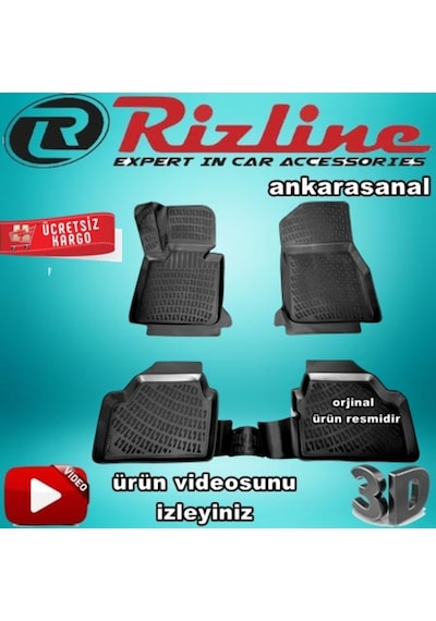Rizline Bmw F20 3D Paspas Havuzlu 1 Serisi 2011 Sonrası 4 Prç N11.5648