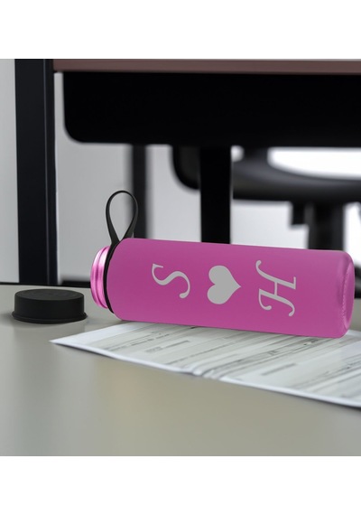 Bk Gift Sevgiliye Özel İsimli Pembe Defter Ve Cam Matara Hediye Seti-4, Sevgiliye Hediye, Sevgililer Günü, Yeni İş Hediyesi