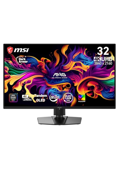 Msı 31.5 Mag 321up Qd-oled X24 3840 X 2160 Uhd 16:9 Flat Qd-oled 240hz 0.03ms Freesync Premıum Pro Pıvot Gamıng Monıtor